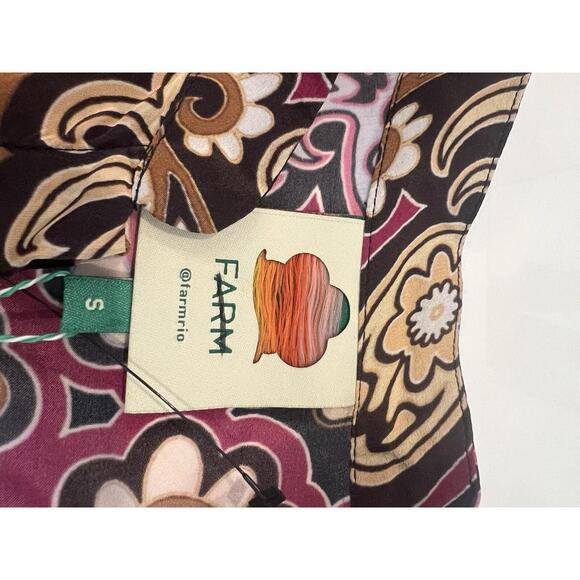 $280 FARM Rio Sweet Mermaids Midi Dress Size Small - Picture 6 of 9